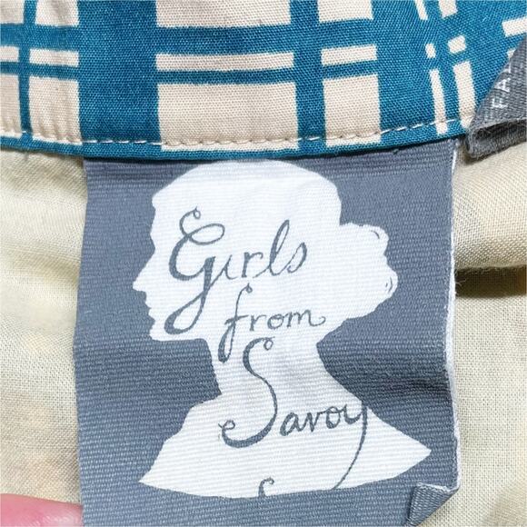 ANTHROPOLOGIE GIRLS FROM SAVOY Lane Change Retro Plaid Cotton Skirt Size 2 - Picture 7 of 8